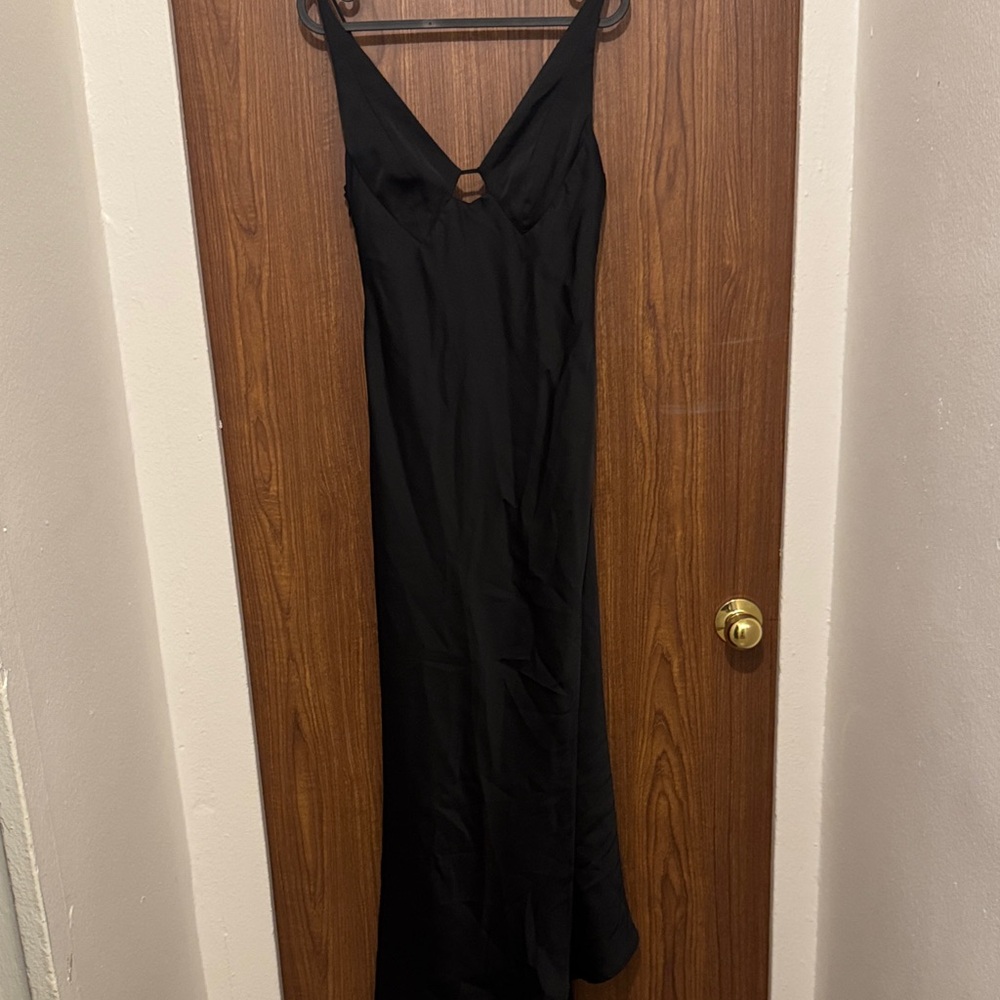 Zara Black Satin Dress